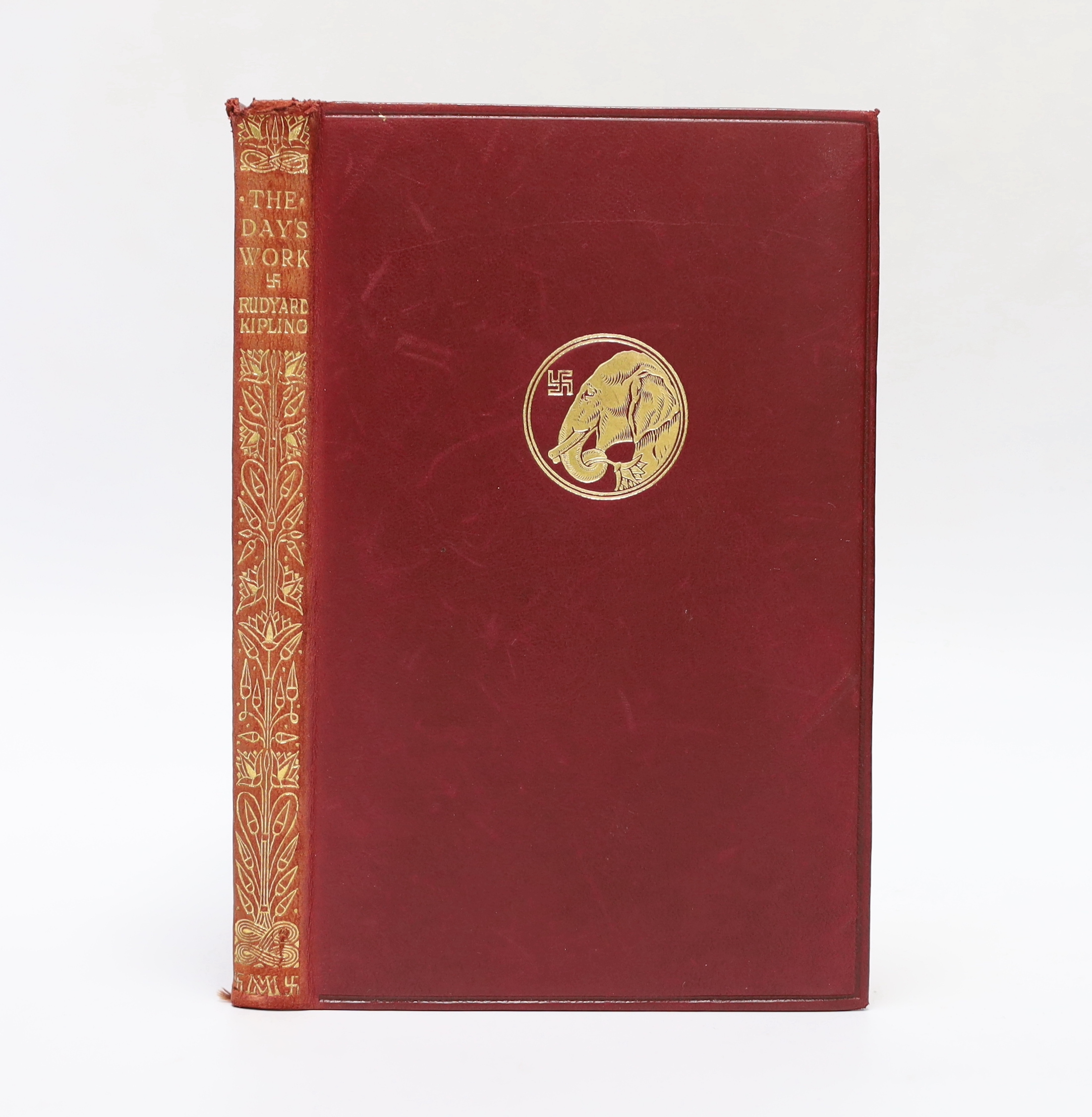 Kipling, Rudyard - The Day's Work. Pocket Edition, inscribed by author on title: 'G.J. Nicol./from/The author' at head; with author's printed name crossed through and Kipling's signature in centre. publisher's gilt decor
